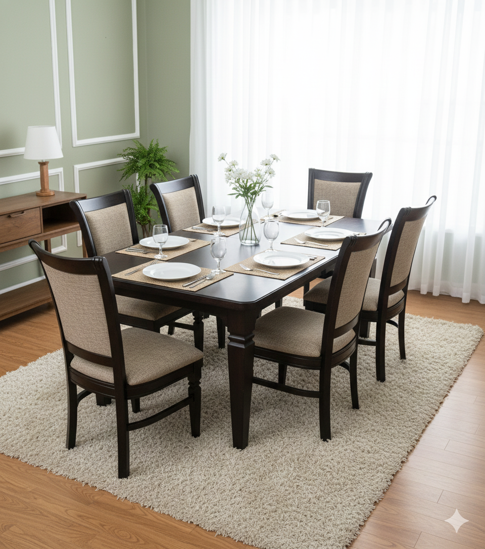 Classic Dining with 6 Chairs