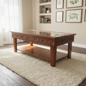 Copper Leaf Center Table 3'x1'6"
