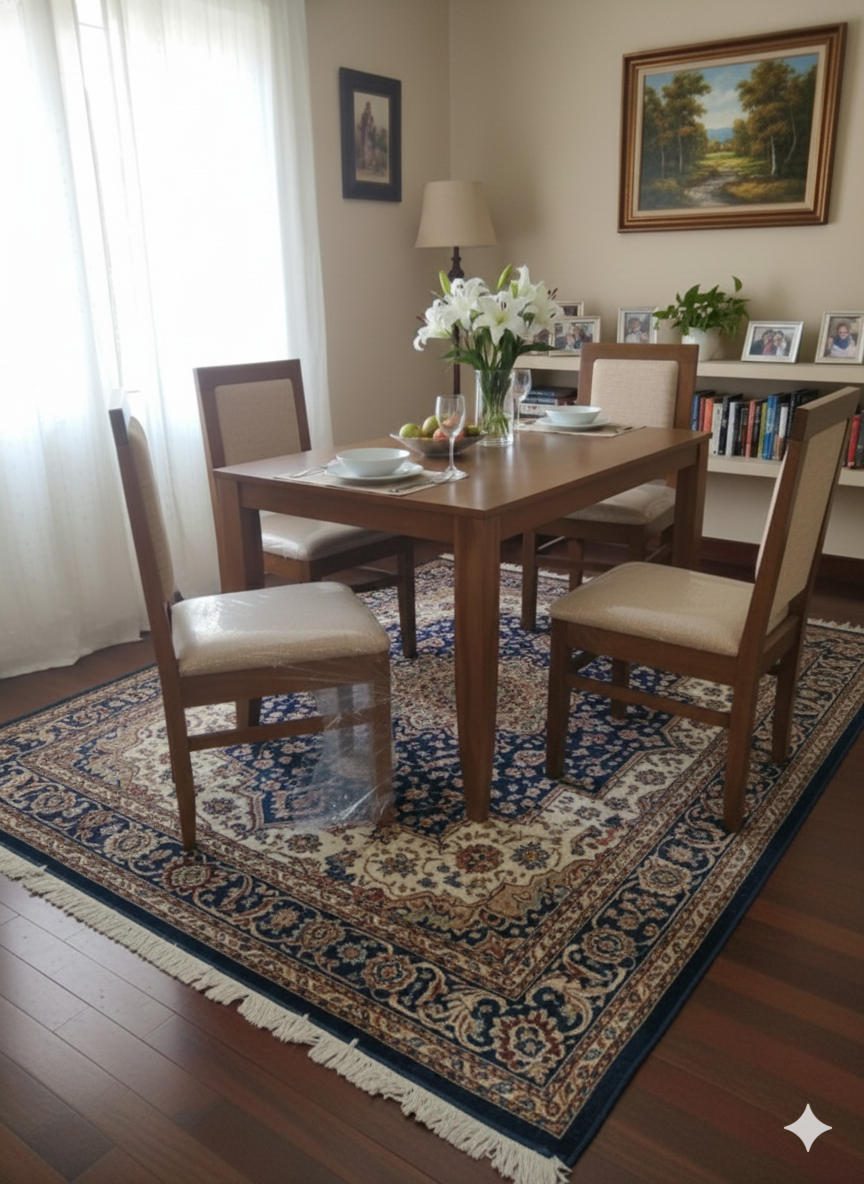 Curve Dining with 4 Chairs