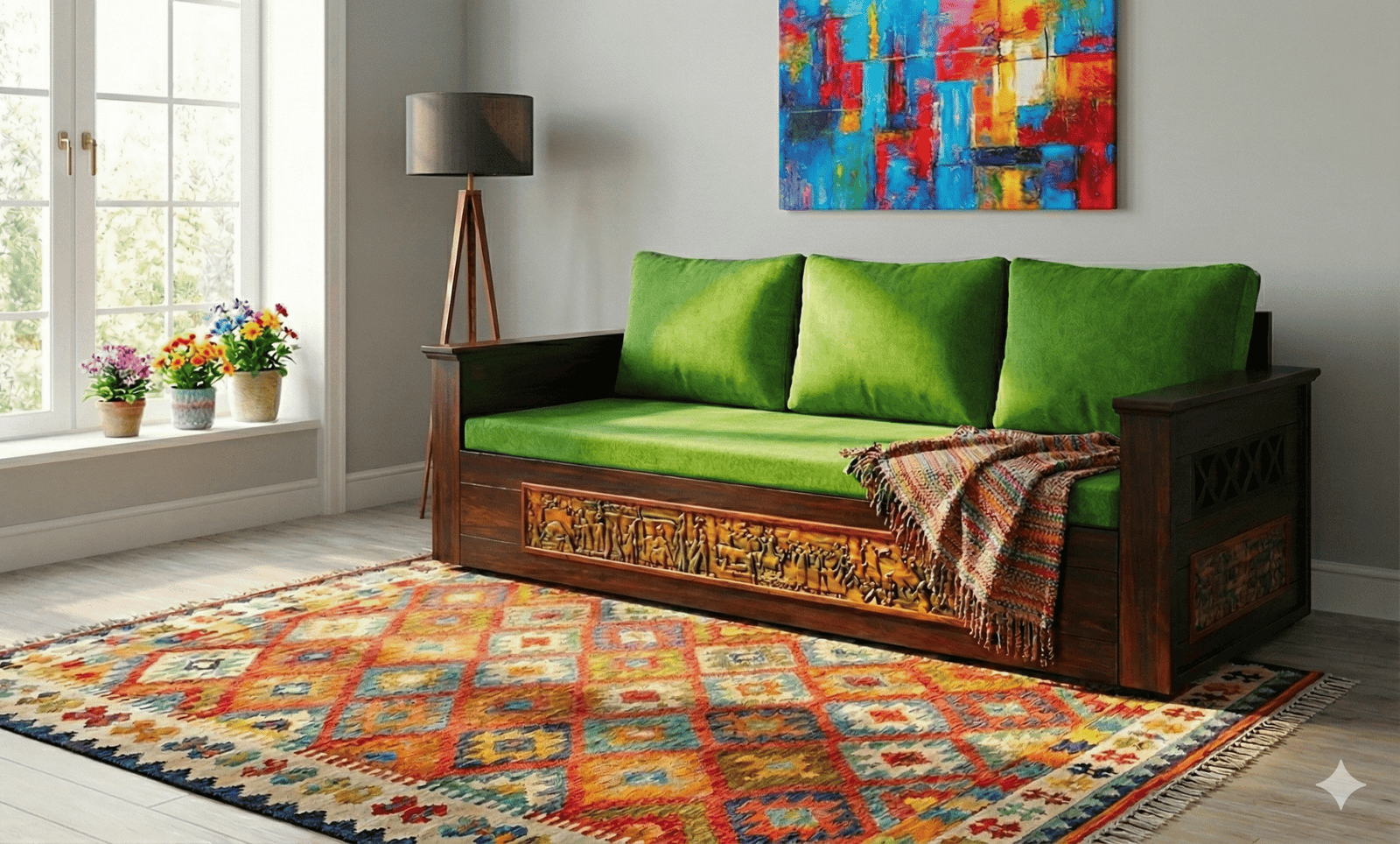 XX Gold Sofa Cum Bed 5’x6’3″