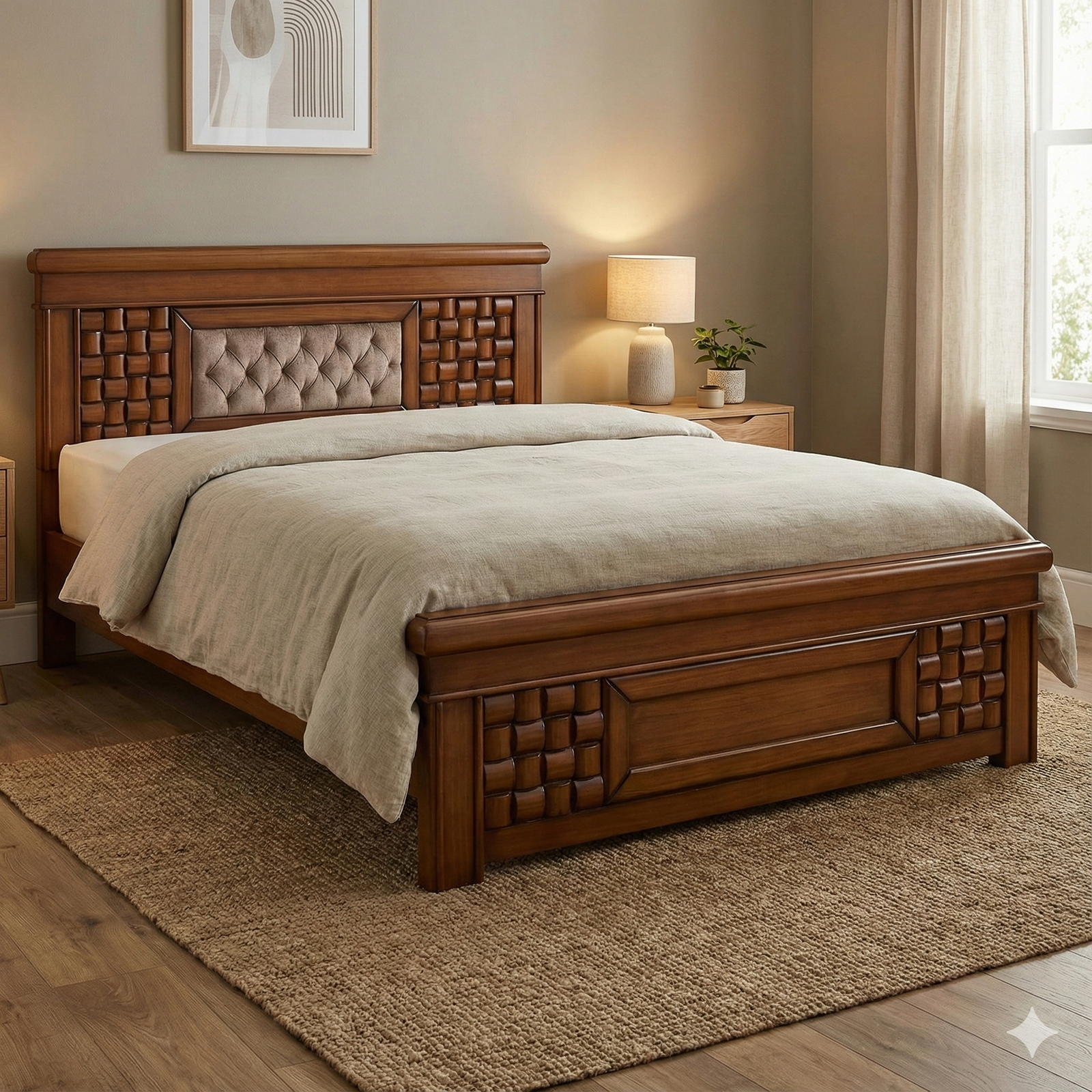 Choco Tile Cushion Cot 5’x6’6″