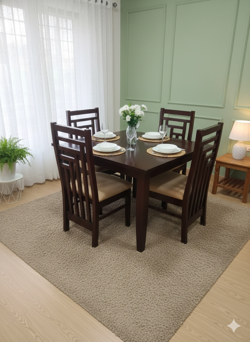 L Line Dining with 4 Chairs