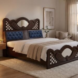 Velvet Headbox Cot 5'x6'6"